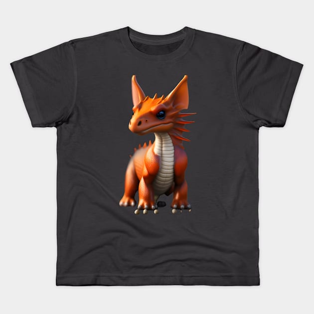 Litlle dragon Kids T-Shirt by Talcomunca